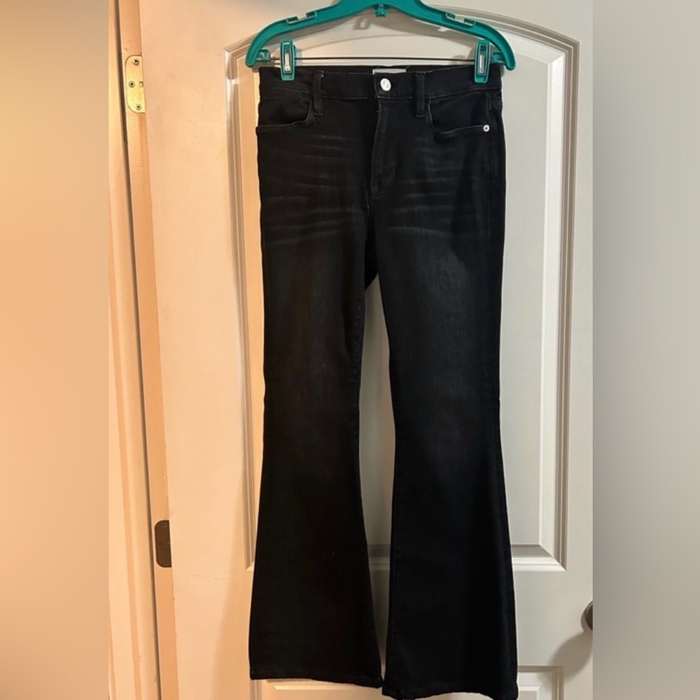 FRAME Le High Flare Black Jeans‎ women’s size 28 like new